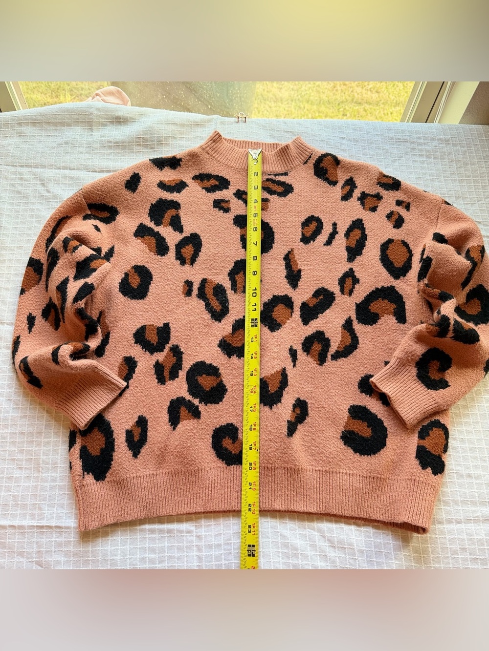 Rachel Leopard-Print Crewneck Sweater - Pink, Black, Brown